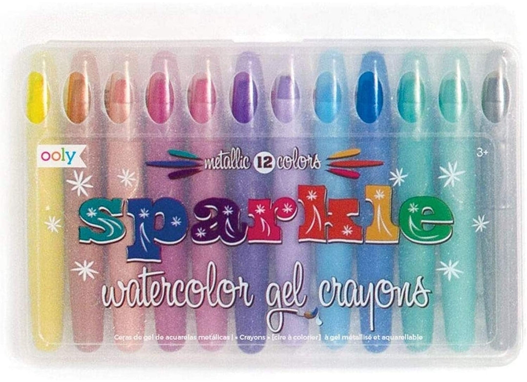 OOLY, Rainbow Sparkle Metallic Watercolor Gel, Art Supplies - Set of 12
