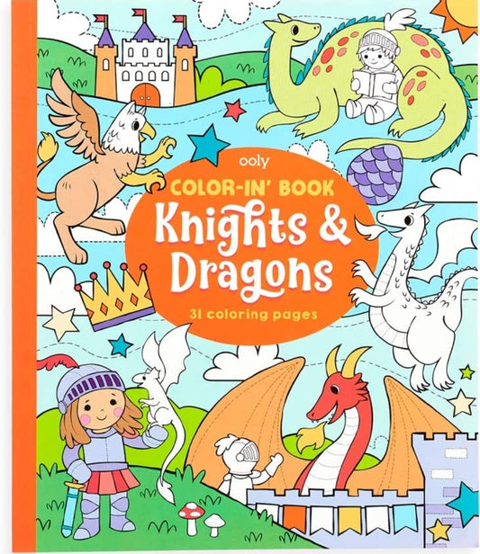 Color-in' Book Knights and Dragons