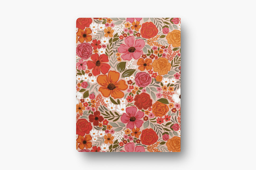 Rosewood Blooms Layflat Lined Notebook