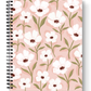 White Anemone Spiral Lined Notebook 8.5x11in.