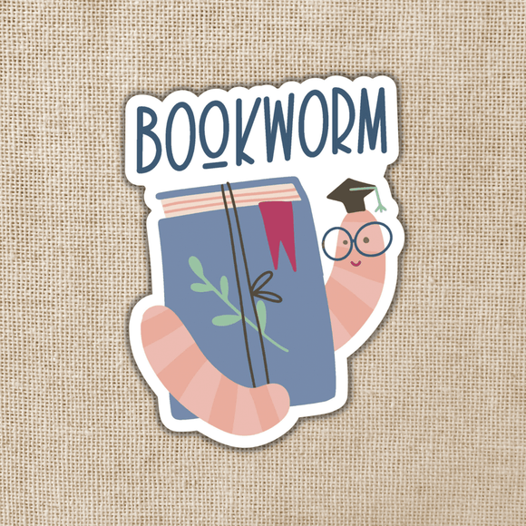 Bookworm Sticker