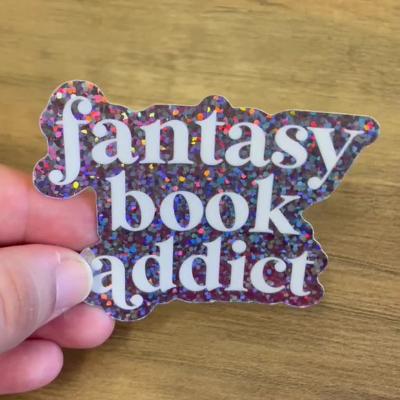 Fantasy Book Addict, Holographic Sticker