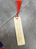 Wood Etched Bookmarks