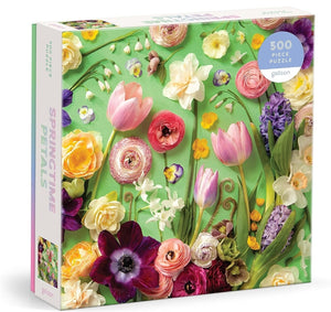 Galison Springtime Petals – Julie Seabrook Ream 500 Piece Puzzle Featuring A Variety of Flowers Blooming During Spring Months