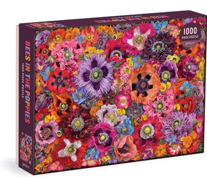 Bees in The Poppies 1000 Piece Puzzle from Galison - Beautiful 27" x 20" Puzzle Featuring Photographs from Troy Litten, Thick & Sturdy Pieces, Challenging Activity for Adults, Unique Gift Idea!