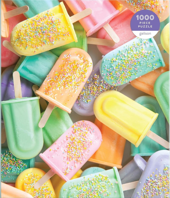 Galison Icy Treats – Julie Seabrook Ream 1000 Piece Puzzle Featuring A Pastel Collage of Frozen Treats Perfect for Summer