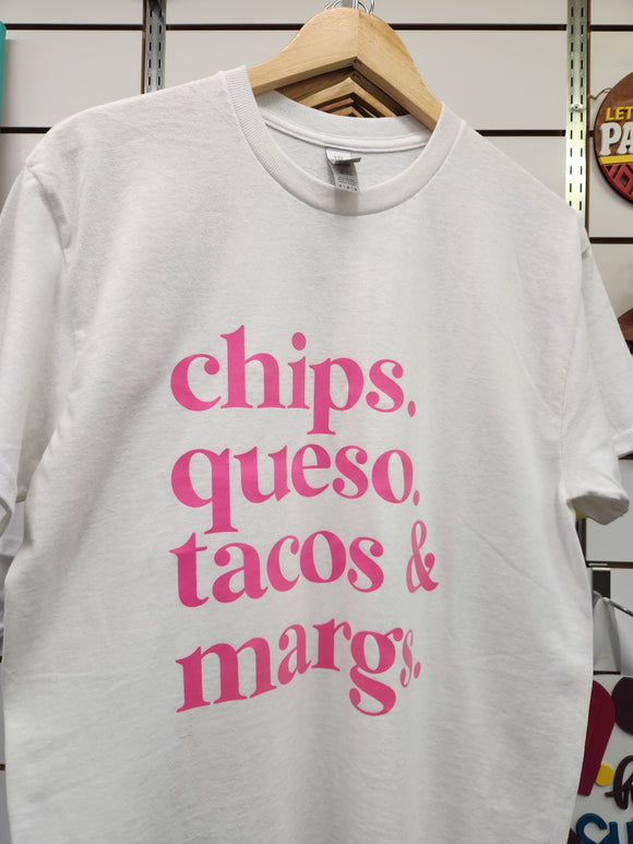 Chips, Queso, Tacos & Margs