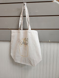 Embroidered White Tote Bag