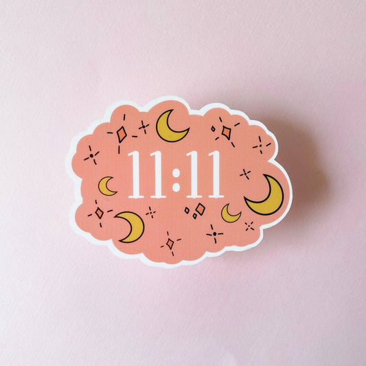 11:11 Sticker | New Age, Moon, Stars, Celestial, Witch