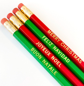 Multi-Language Merry Christmas Pencil