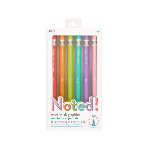 Noted! Graphite Mechanical Pencils - Set of 6