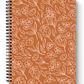 Terracotta Floral Spiral Lined Notebook 8.5x11in.
