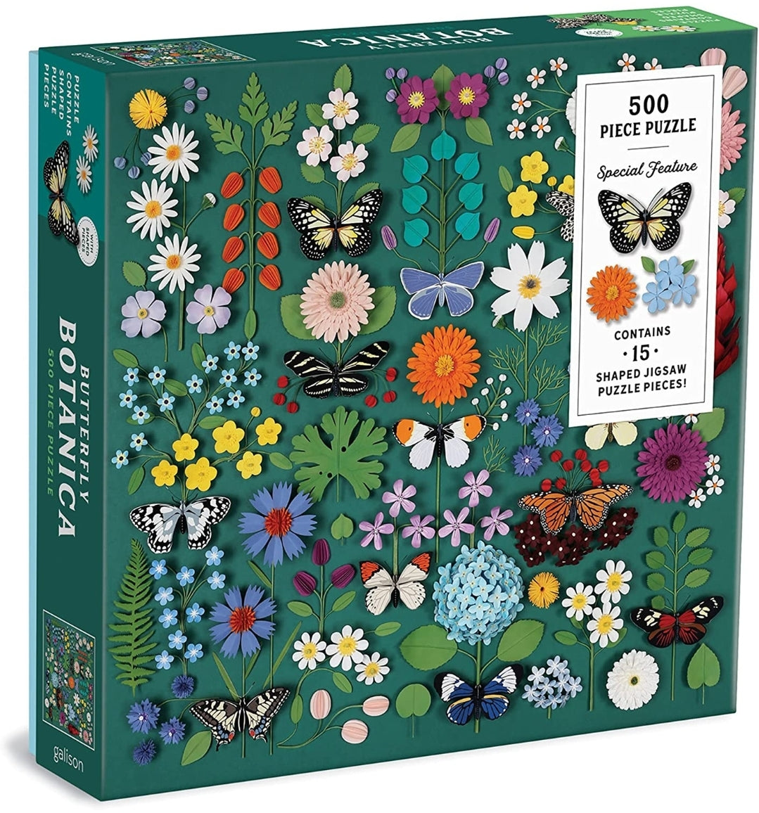 Galison Butterfly Botanica Puzzle, 500 Pieces