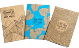 Conservation Sewn Notebook Collection (Set of 3): Large (Notebook With Quotes, Hiking Journal, Camping Journal)