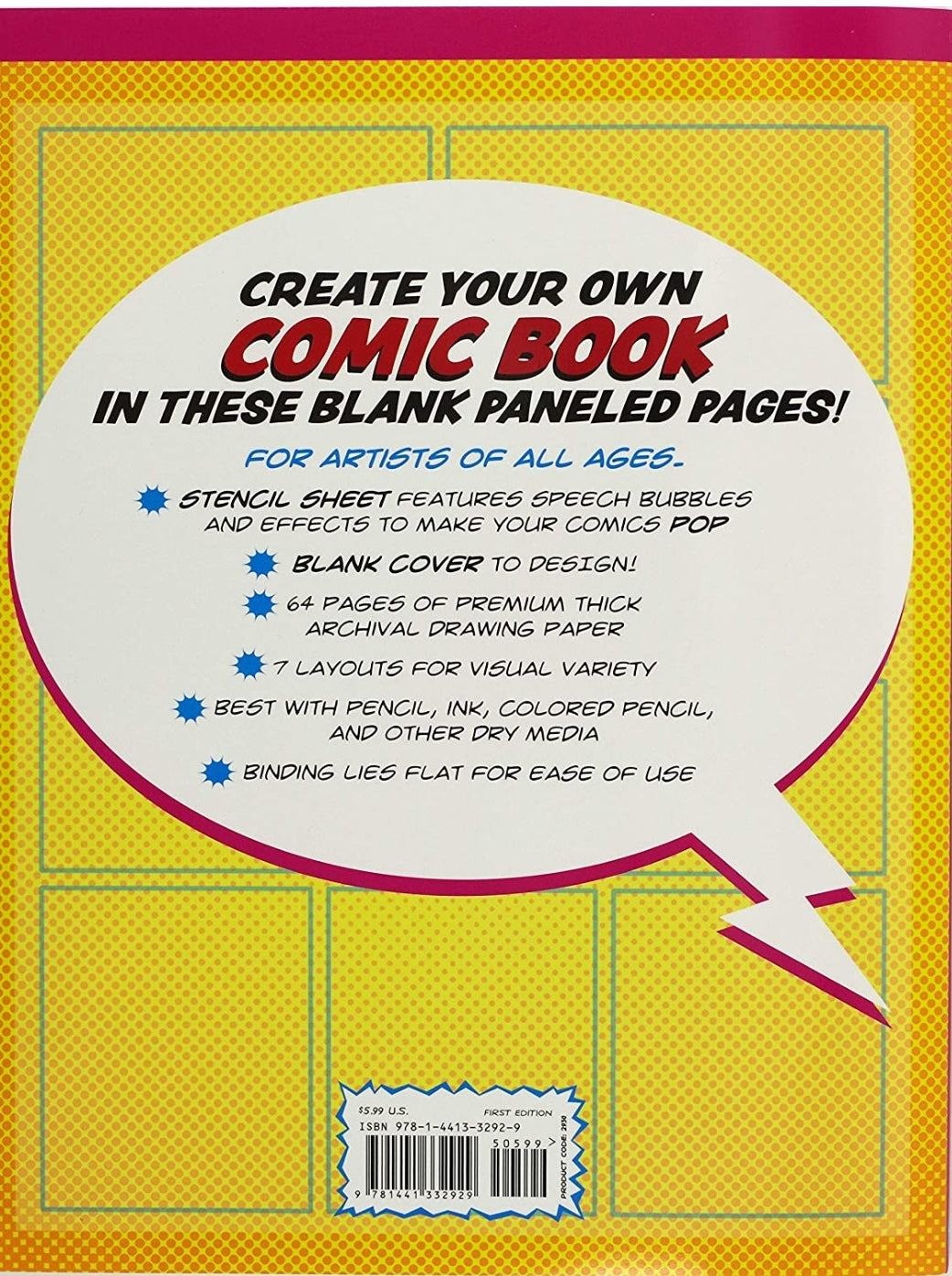 Blank Comic Book Thick Paper: Blank Comic Book Thick Pages : Blank Comic  Book With No See Through Pages : Enjoy & Create Your Own Comics - Blank  Comic Book Thick Pages