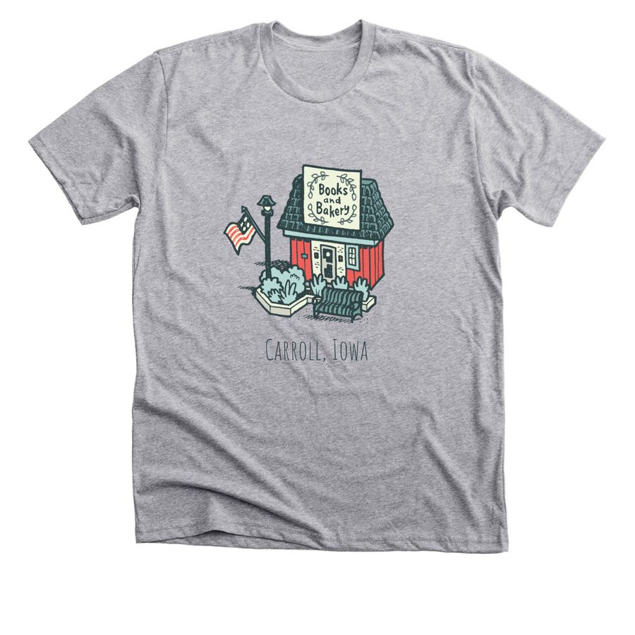 Books and Bakery Illustration shirt- Adult size
