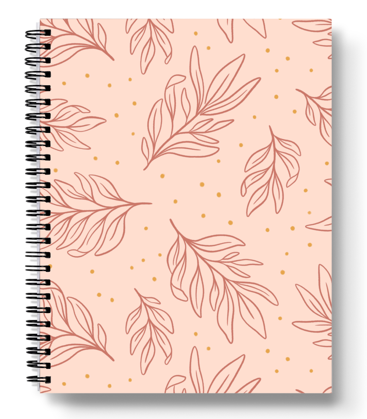 Pink Sage Spiral Lined Notebook 8.5x11in.