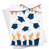 Congrats Graduation Caps Greeting Card