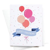 Happy Birthday Party Balloons Greeting Card