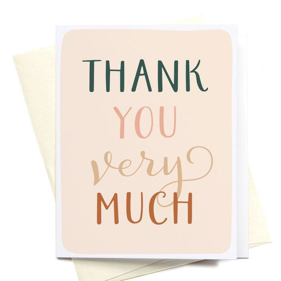 Thank You Very Much Greeting Card