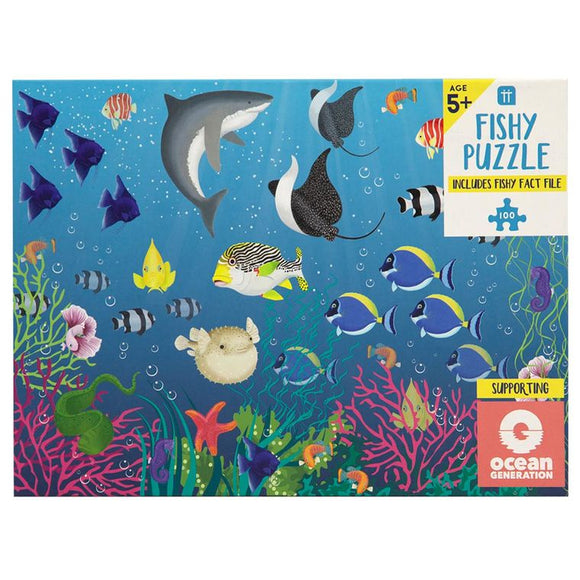 100 Piece Fish Puzzle for Kids