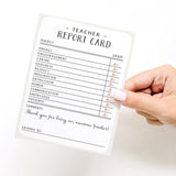 Teacher Report Card Greeting Card