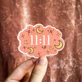 11:11 Sticker | New Age, Moon, Stars, Celestial, Witch