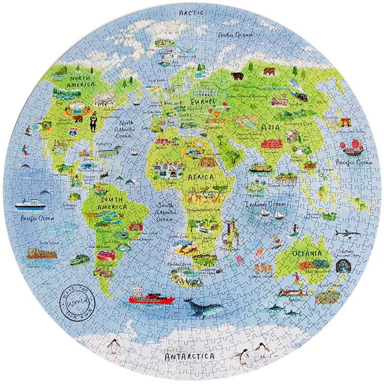1000 Piece Circular World Map Puzzle
