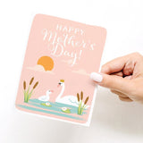 Happy Mother's Day Swan Greeting Card