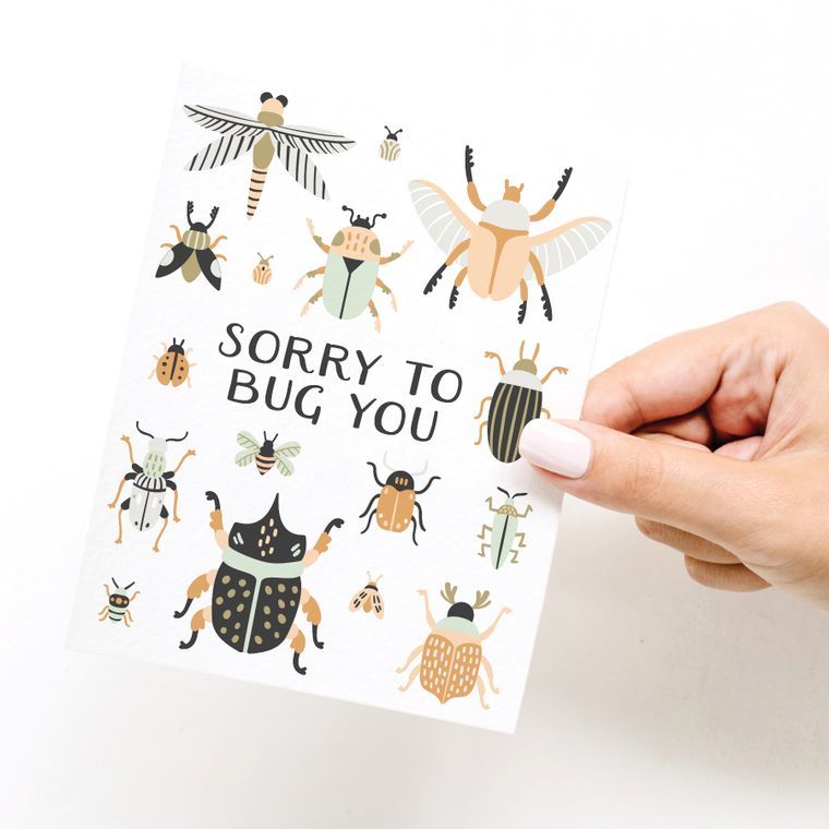 Sorry to Bug You Beetles + Bugs Greeting Card