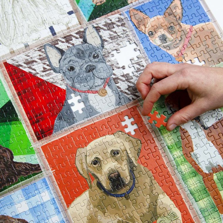 1000-Piece Dogs Puzzle with Poster and Trivia