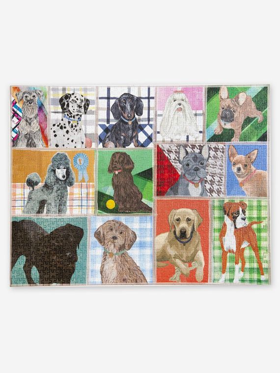1000-Piece Dogs Puzzle with Poster and Trivia