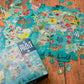 500-Piece Flowers Of The World Map Puzzle