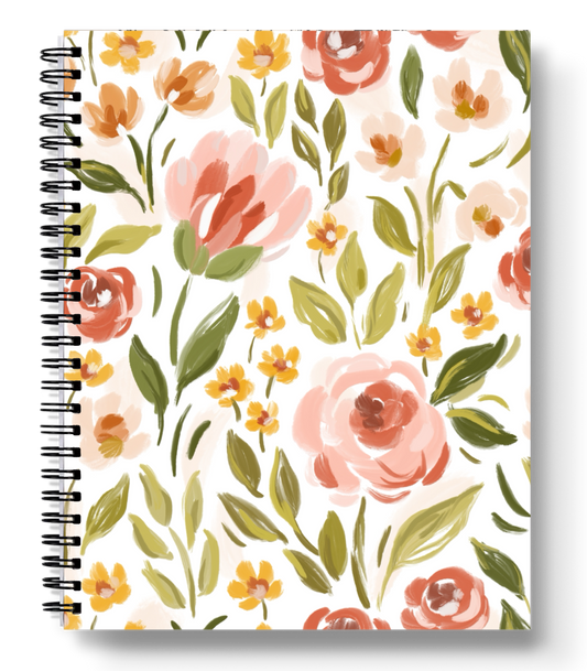 Spring Garden Spiral Lined Notebook 8.5x11in.