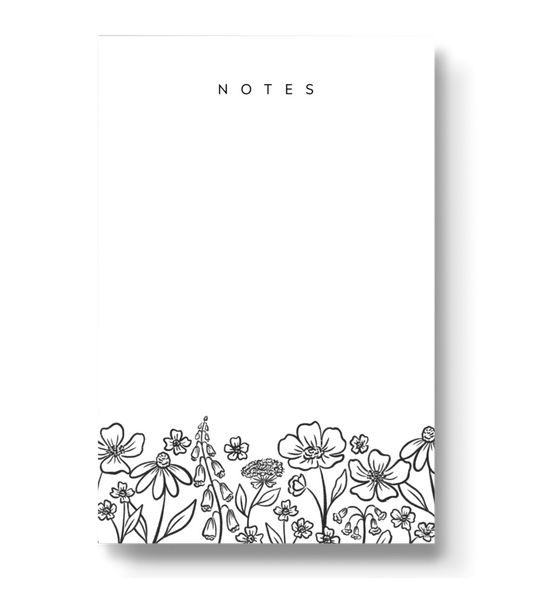 Pressed Floral Notepad, 4x6 in.